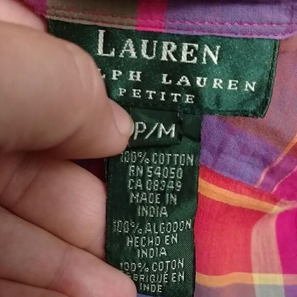 Ralph Lauren Lightweight Pink Plaid Button Down PM - Picture 8 of 8